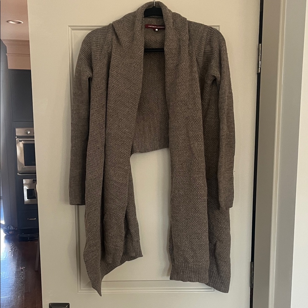 Comptoir Des Cotonniers Taupe Wrap Cardigan